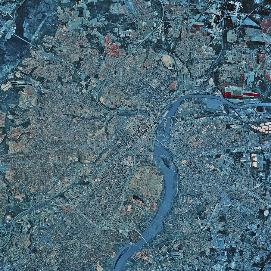 Satellite View Of Virginia Satellite View Of Richmond, Virginia Photograph By Stocktrek Images | Fine  Art America