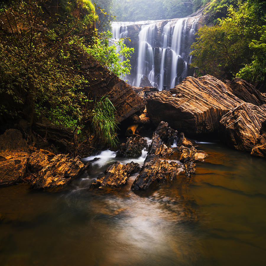 Waterfall Photograph - Sathodi Falls in Western Ghats in India by Vishwanath Bhat