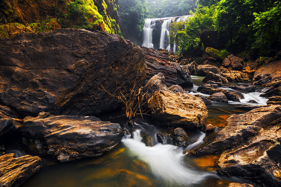 Sathodi Falls in Western Ghats Karnataka India Photograph by Vishwanath Bhat