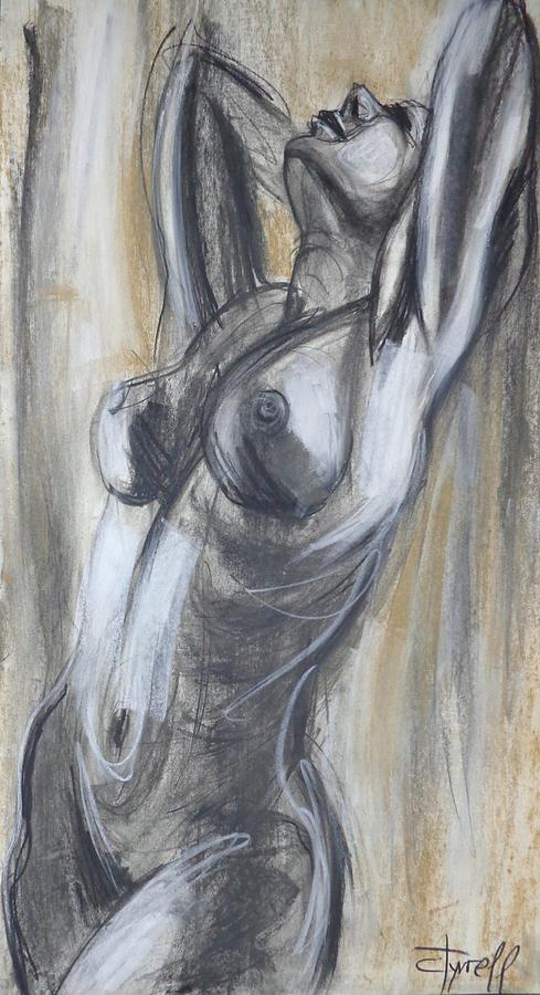 Satisfaction - Female Nude-cropped Painting by Carmen Tyrrell