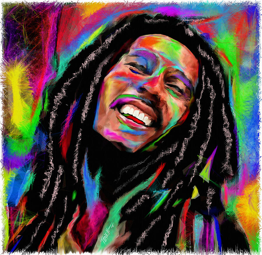 Bob Marley Painting - Satisfy My Soul... by Mark Tonelli
