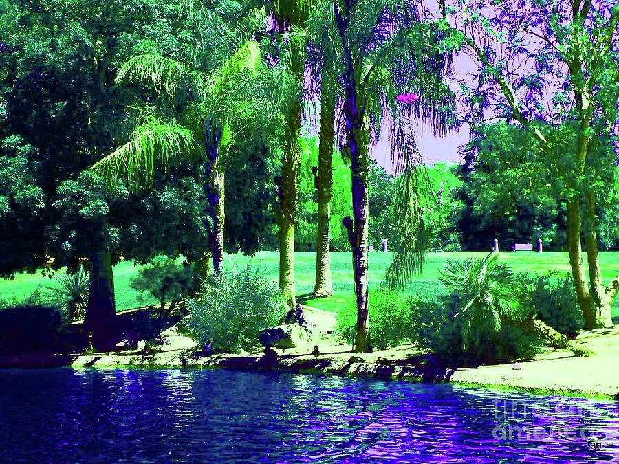 Tree Digital Art - Saturday At The Park by Sherris - Of Palm Springs