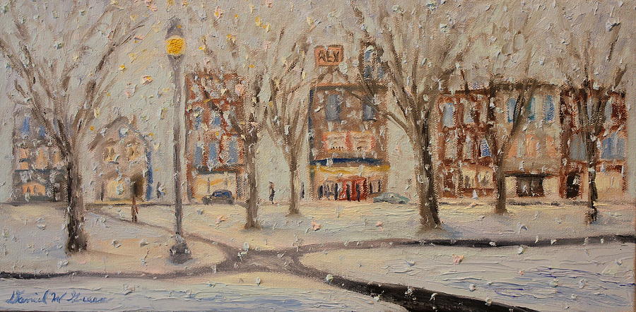 Winter Painting - Saturday Matinee by Daniel W Green