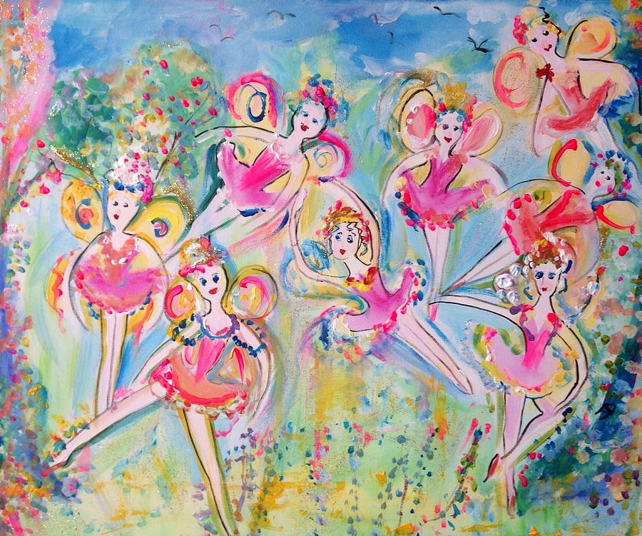 Saturdays fairies  Painting by Judith Desrosiers