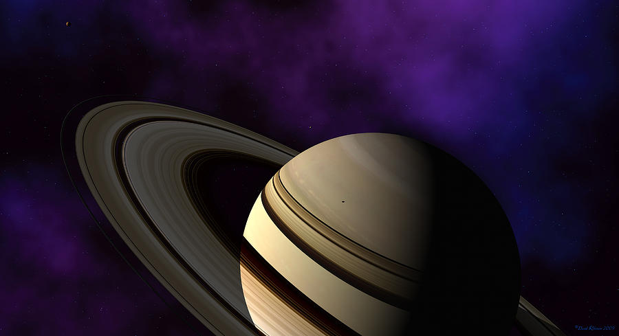 Saturn rings Close-up Digital Art by David Robinson