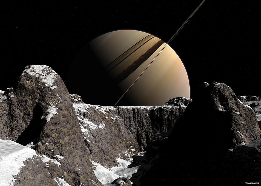 Saturn rise Digital Art by David Robinson