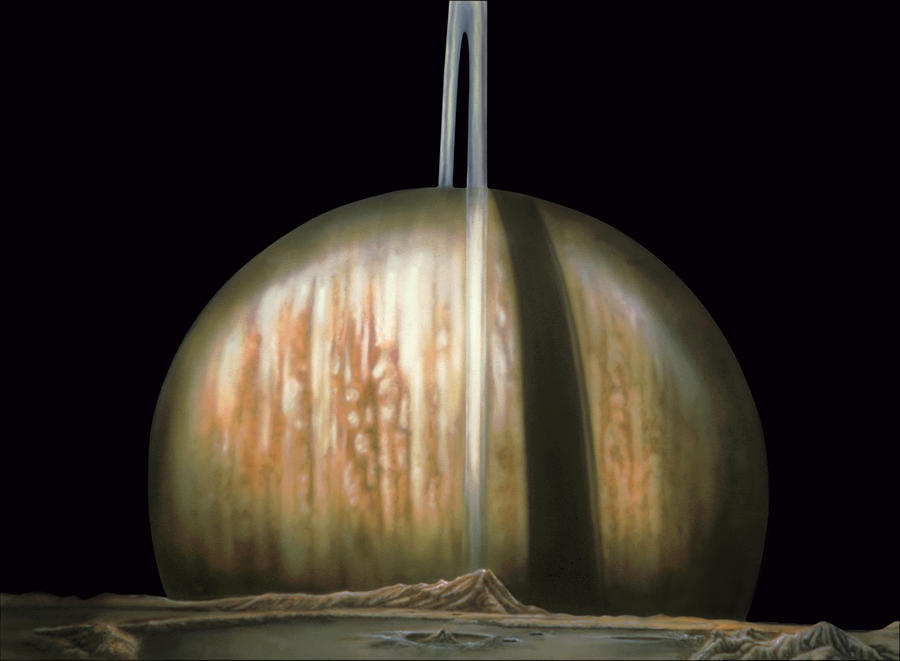Space Painting - Saturn Rising by Wayne Pruse