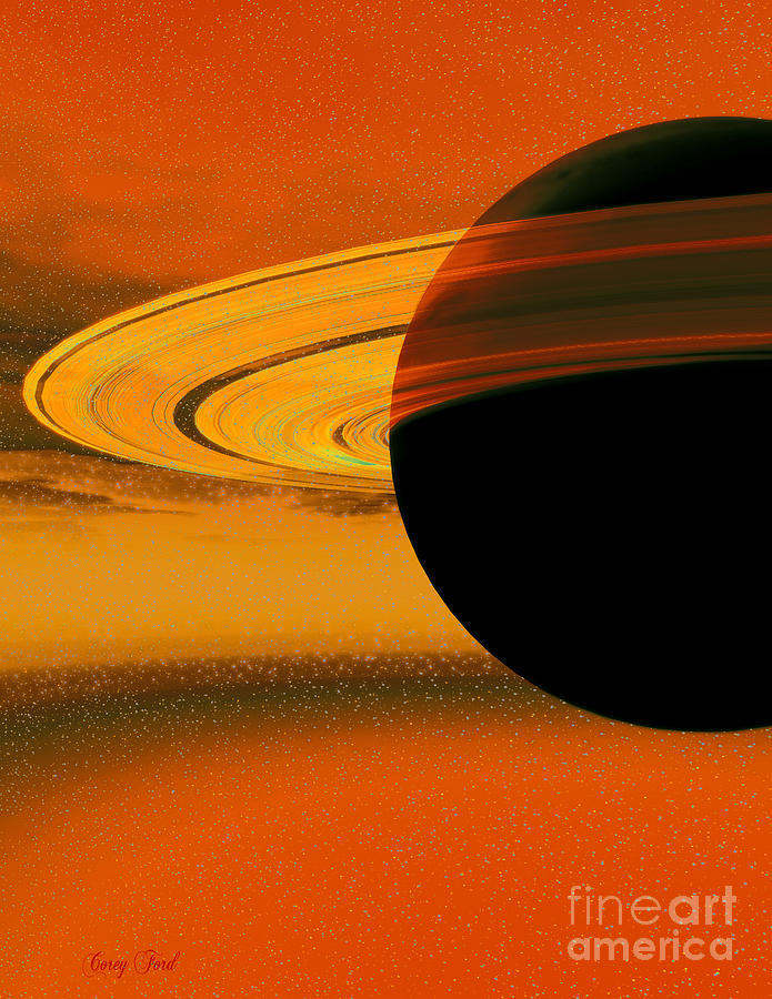 Saturns Rings Painting by Corey Ford