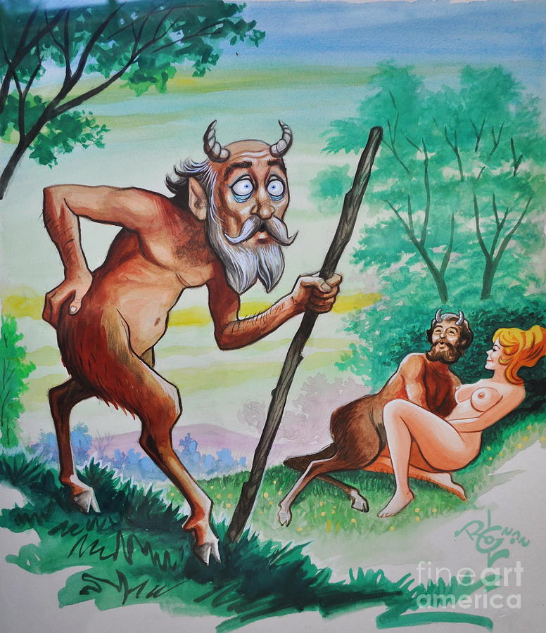 Satyr and Nude Photograph by Andrea Kollo Satyr and Nude Photograph by Andrea Kollo