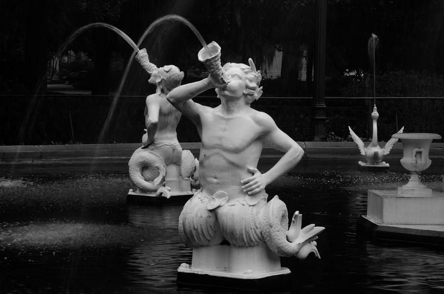 Satyrs and Swan BW Photograph by Bradford Martin