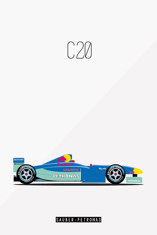 Sauber Petronas C20 F1 Poster Painting by Beautify My Walls