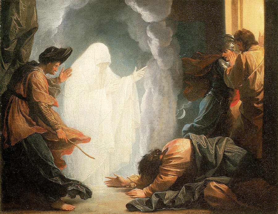Saul and the Witch of Endor Painting by Benjamin West 