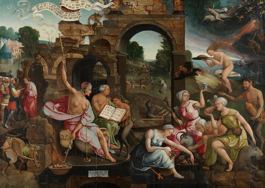 Saul and the Witch of Endor, Jacob Cornelisz van Oostsanen, 1526 Painting by Vincent Monozlay