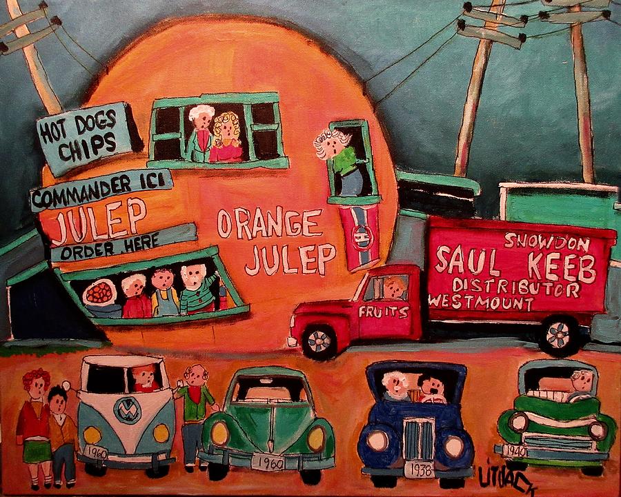 Saul Keeb Delivery at the Orange Julep Painting by Michael Litvack