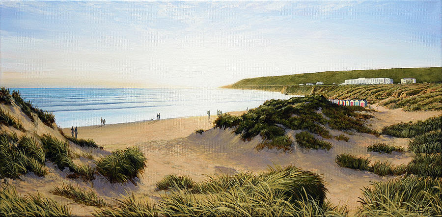 Saunton Beach Painting by Mark Woollacott