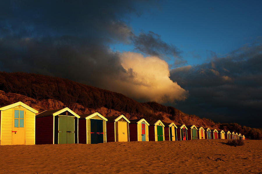 Saunton Sands Beach Huts, Barnstable, Devon Photograph by Maggie Mccall