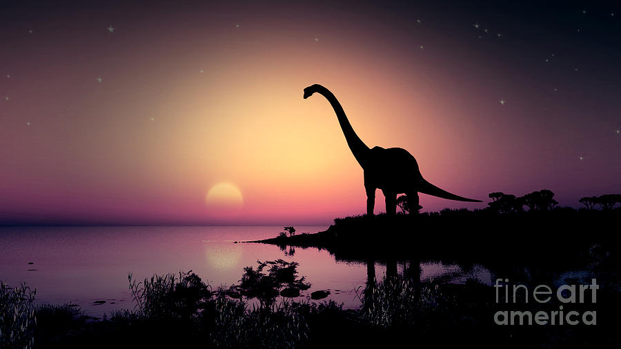 Sauropod At Twilight Photograph by Eva Sawyer