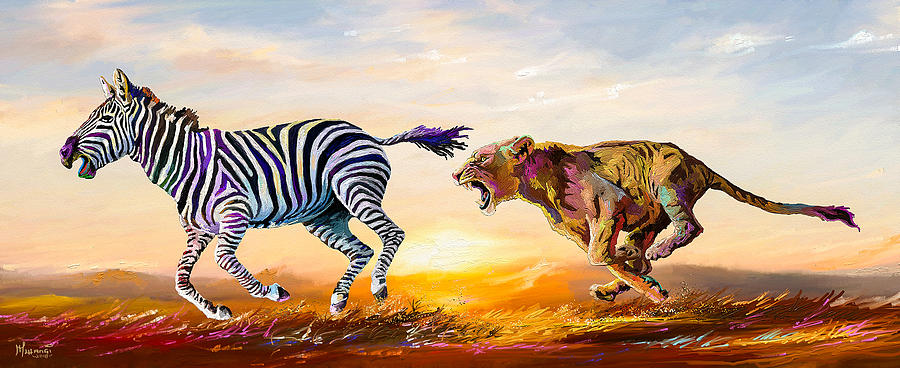Savanna Dance Painting by Anthony Mwangi
