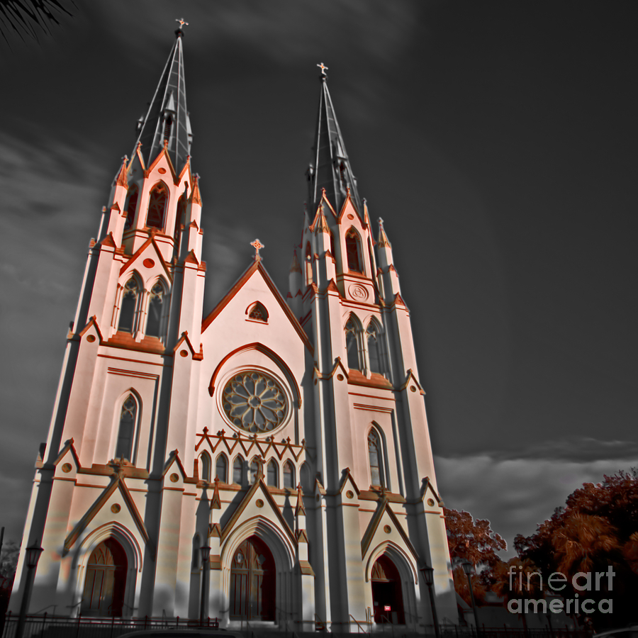 Savanna Georia Church Color Infrared 74 Photograph by Rolf Bertram