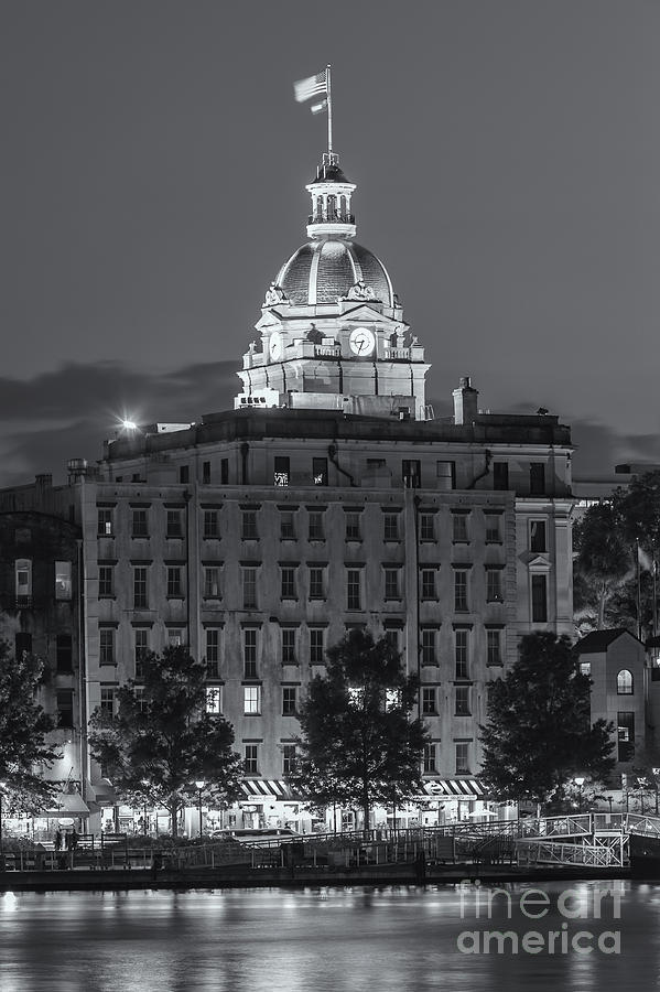 Savannah City Hall at Twilight II Photograph by Clarence Holmes