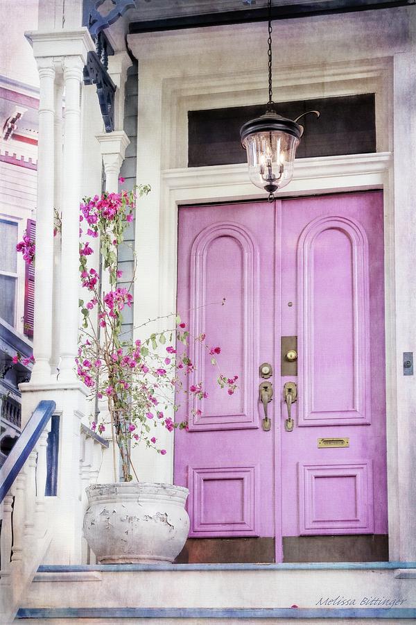 Savannah Home Pink Door Architecture Photograph by Melissa Bittinger