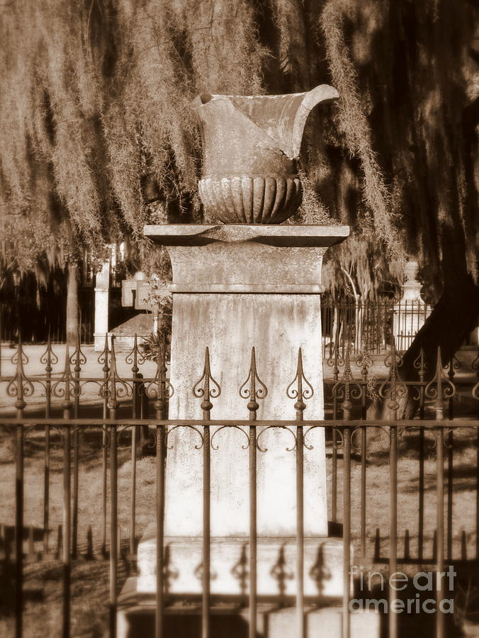 Savannah Sepia - Colonial Park Cemetery Photograph by Carol Groenen