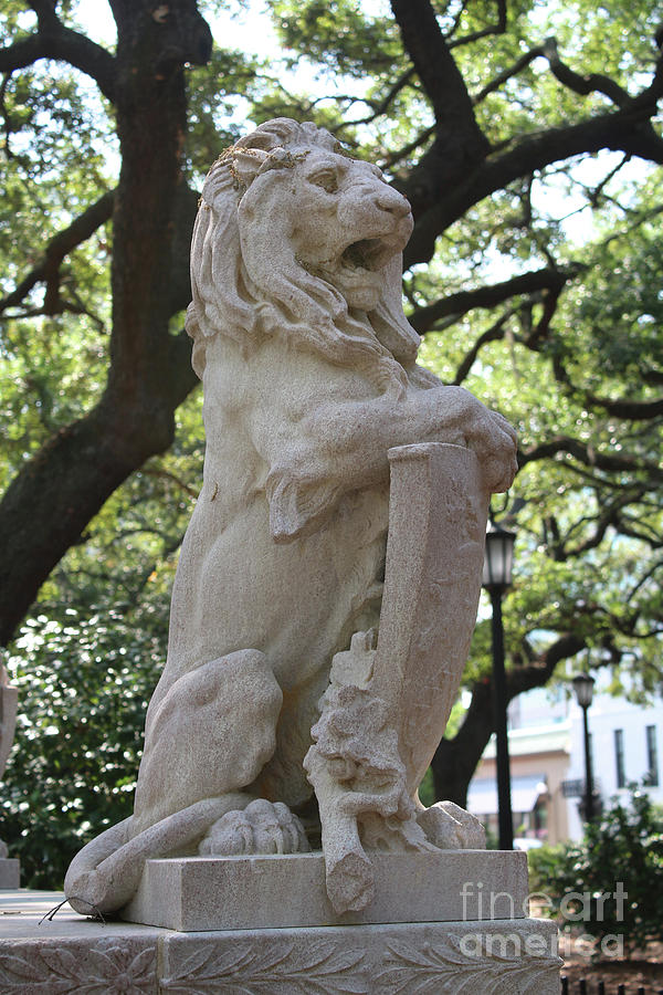 Savannah Square Lion Photograph by Carol Groenen