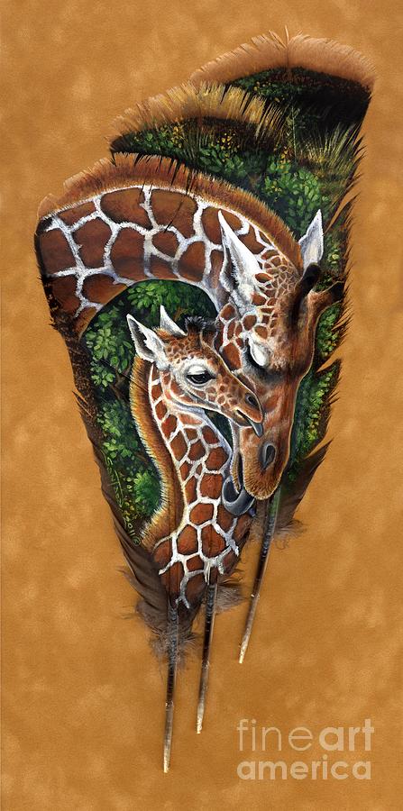 Animal Painting - Savannah Tenderness by Sandra SanTara