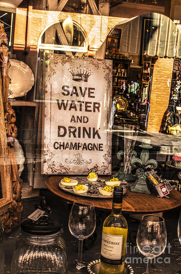 Save Water And Drink Champagne Photograph by Frances Ann Hattier