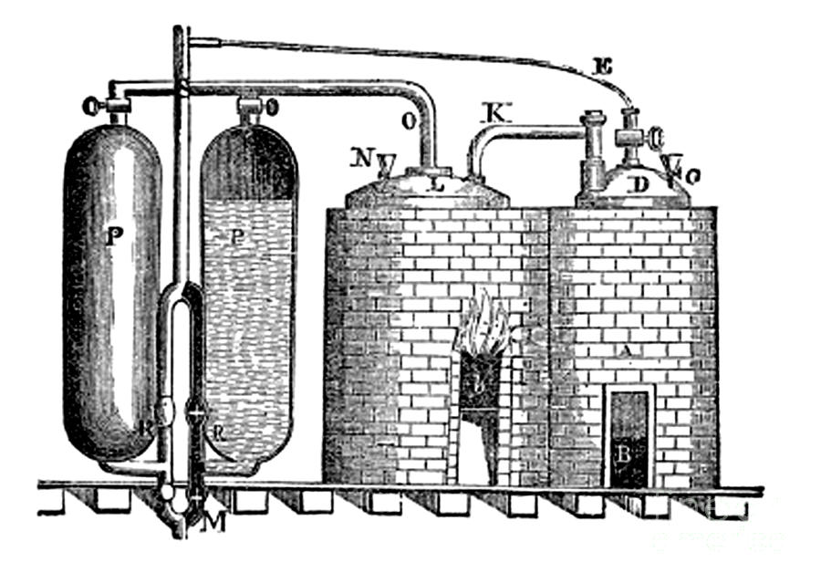 Saverys Steam Engine, 1698 Photograph by Science Source