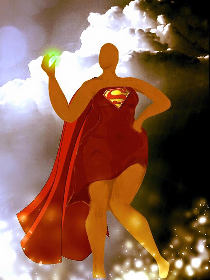 Superwoman Digital Art - Saving Lives by Romaine Head
