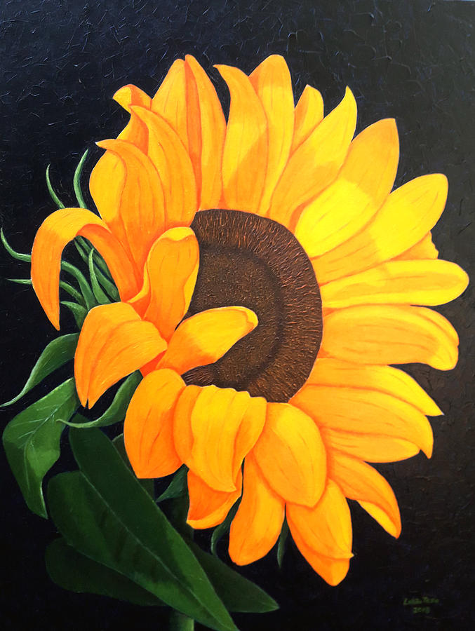 Sunflower Painting - Saving summer by Madalena Lobao-Tello