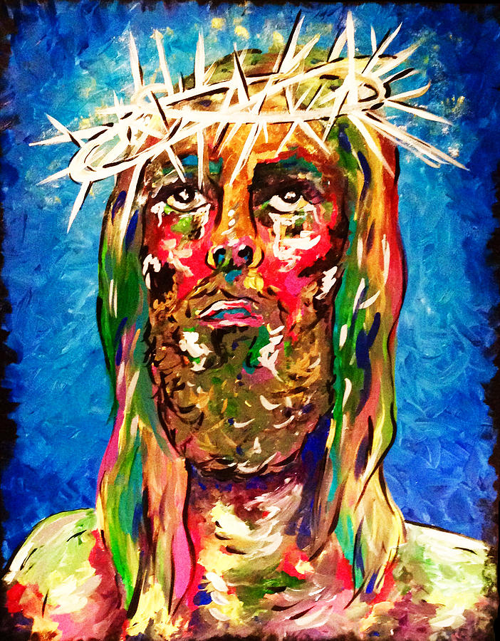 Jesus Christ Painting - #Savior by Courtney James