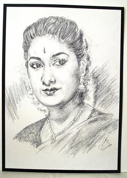 Savitri Drawing by Chandra Babu - Fine Art America