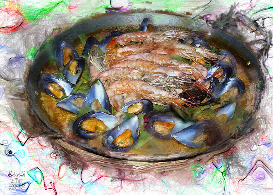 Savory Seafood Paella Photograph by Dee Flouton