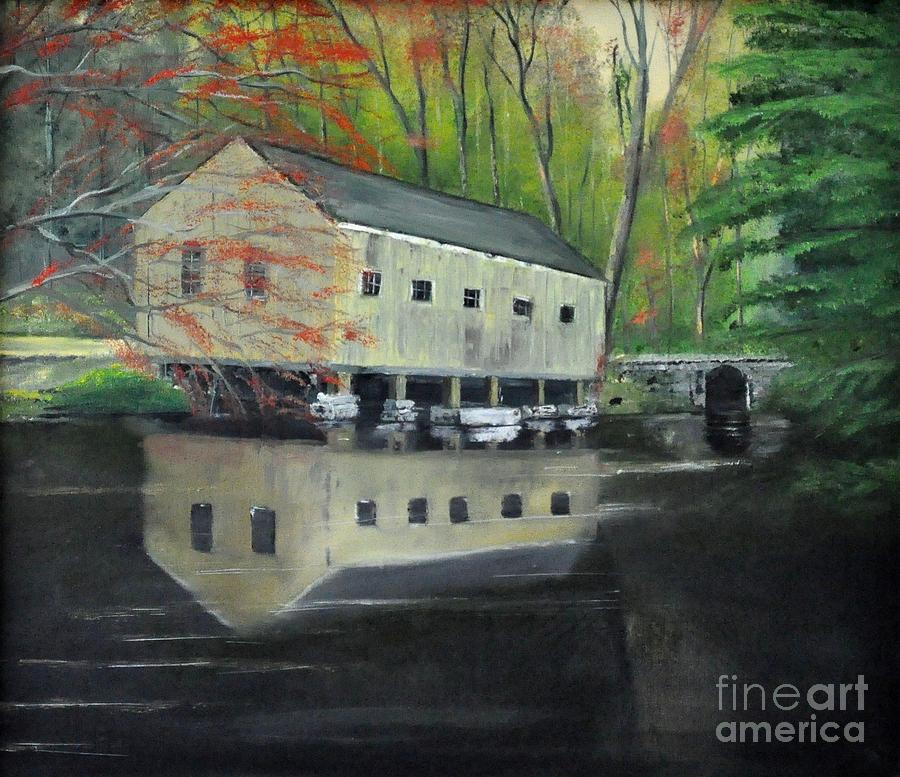 Sawmill At Moore State Park - Paxton Massachusetts Painting by John Black