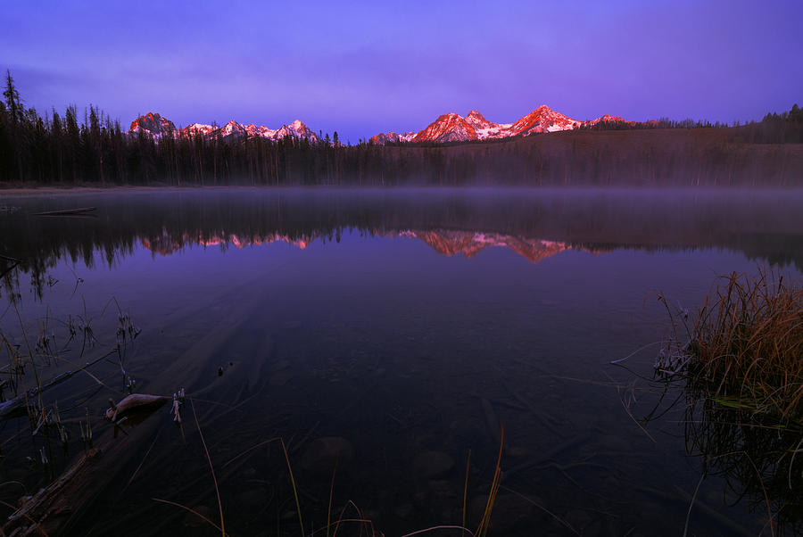 Sawtooth Alpen Glow in Stanley Idaho Photograph by Vishwanath Bhat
