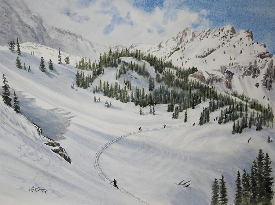 Sawtooth Wilderness Ski Tour Painting by Link Jackson