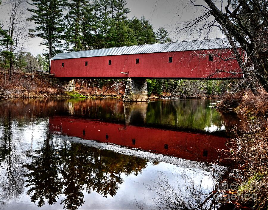 Sawyer Crossing Covered Bridge Photograph by Steve Brown