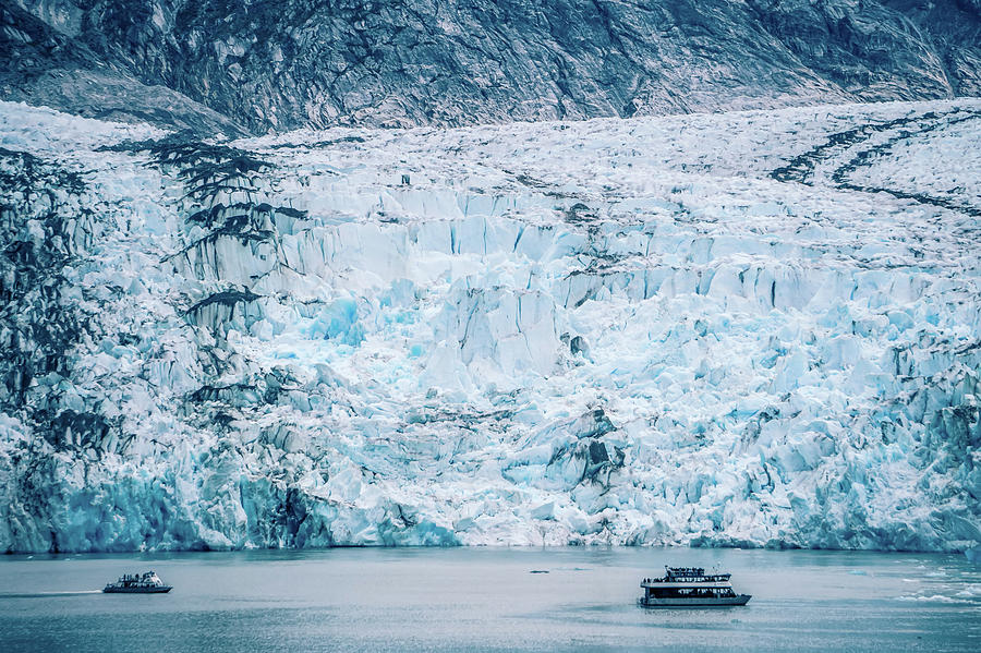 Sawyer Glacier at Tracy Arm Fjord in alaska panhandle Photograph by Alex Grichenko
