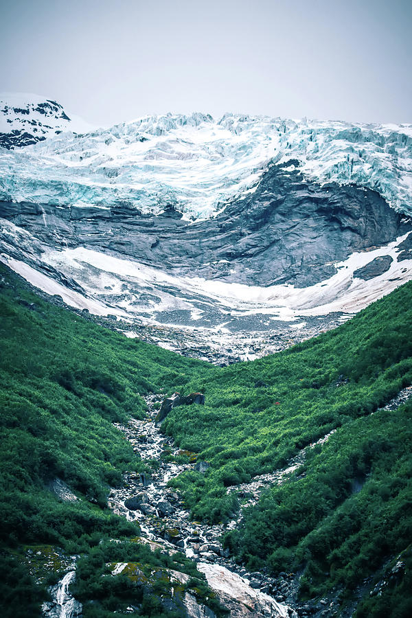 Sawyer Glacier In Tracy Arm Alaska Fjords Near Ketchikan Alaska Photograph by Alex Grichenko