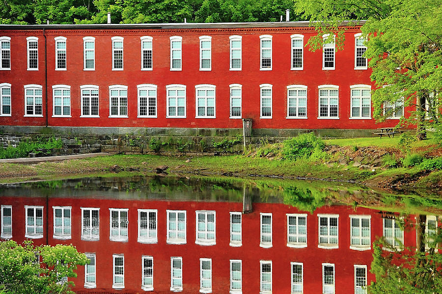 Vintage Photograph - Sawyer Mill Reflection by Brian Pflanz