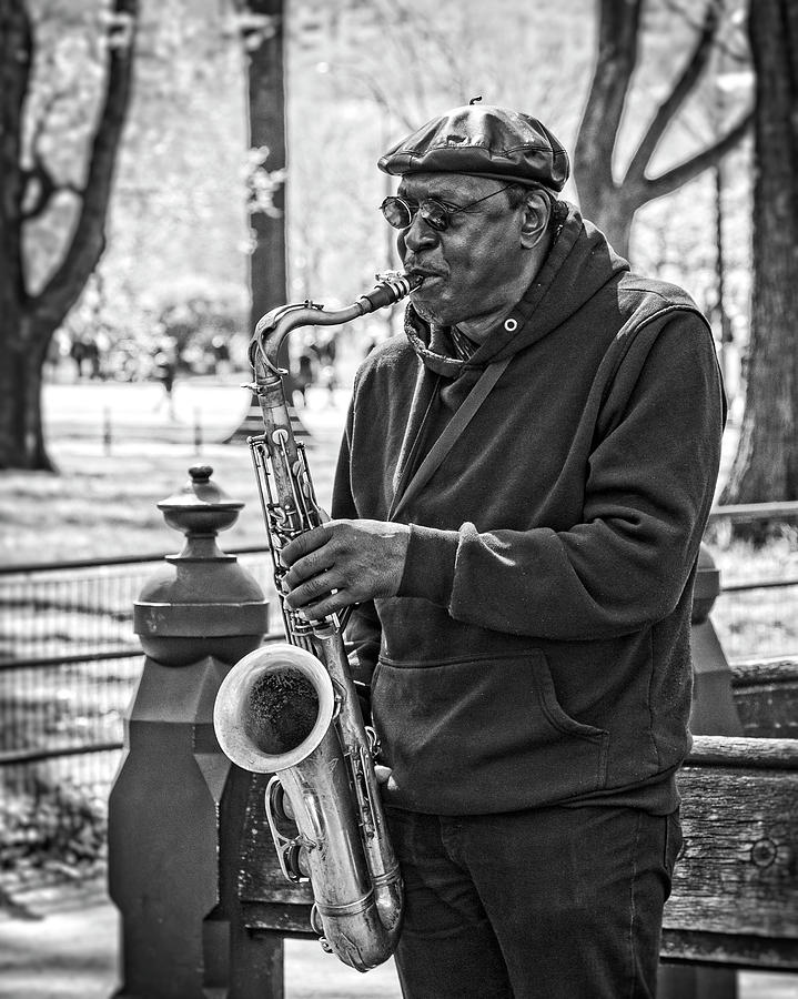 Sax in the Park Photograph by Alan Raasch