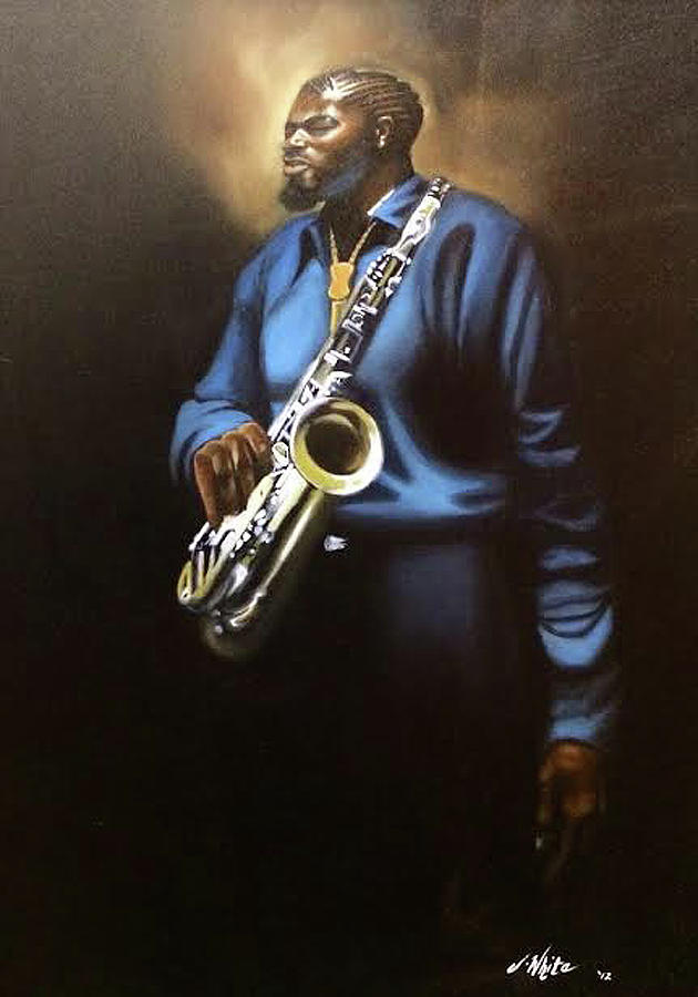 Sax Man Painting by Jerome White