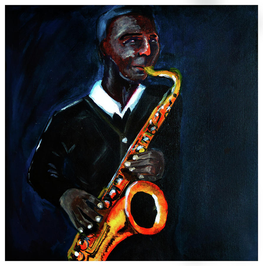 Sax Man Painting by Stephanie Clarkson - Fine Art America