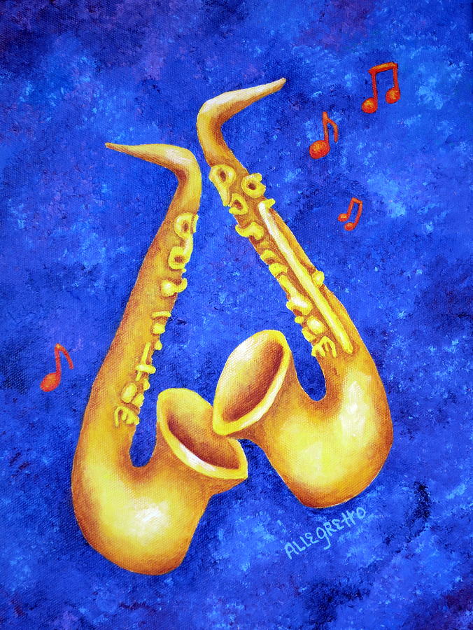 John Coltrane Painting - Sax Sex by Pamela Allegretto