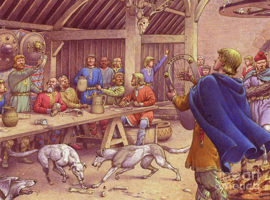 Saxons carousing Painting by Pat Nicolle - Pixels