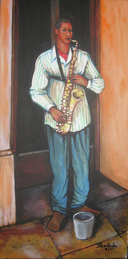 Saxophone 1 Painting by Jorge Parellada