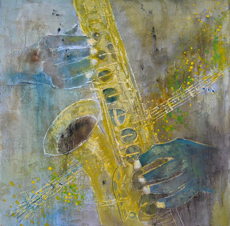 Saxophone 7761 Painting by Pol Ledent