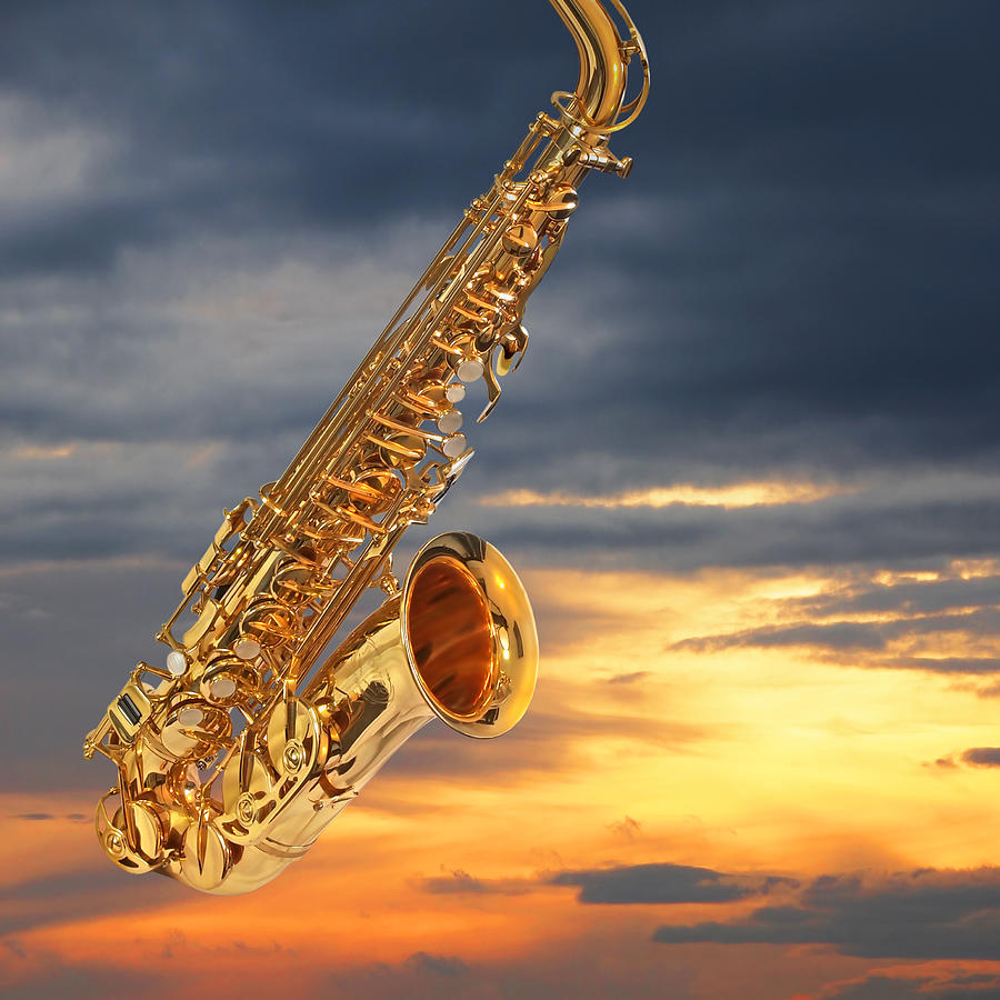 Saxophone Nights Square Photograph by Gill Billington